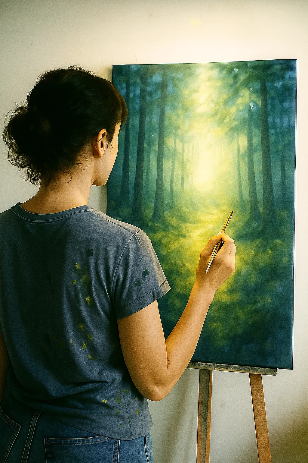 Artiste à l'œuvre